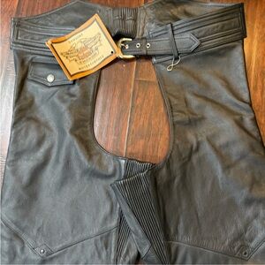 Harley-Davidson NWT Chaps XL Black Leather